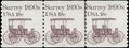 #1907 18c Surrey 1890s PNC Strip of 3 #1 1981 Mint NH