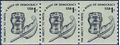 #1811 1c Americana Issue Inkwell and Quill Coil Strip/3 1980 Mint NH