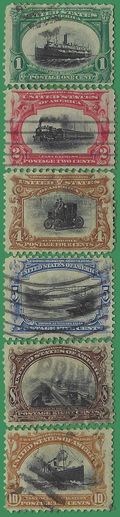 # 294-299 Pan American Expo Cpl Set of 6 1901 Used H
