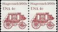 #1898a 4c Stagecoach 1890s Coil Pair 1982 Mint NH