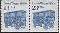 #2464a 23c Lunch Wagon 1890s Coil Pair SG 1993 Mint NH