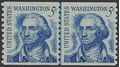 #1304 5c George Washington Coil Line Pair Shiny Gum 1966 Mint NH