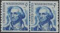 #1304 5c George Washington Coil Line Pair Shiny Gum 1966 Mint NH