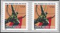 #3770 10c Atlas Statue N.Y. City Coil Pair 2003 Mint NH