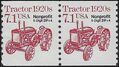 #2127b 7.1c Tractor 1920s Bureau Precancel +Zip 4 1989 Mint NH