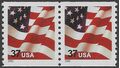 #3631 37c USA Flag Coil Pair 2002 Mint NH