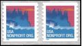 #3693 5c USA Nonprofit Org Sea Coast Coil Pair 2002 Mint NH