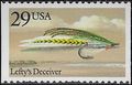 #2548 29c Fishing Flies Lefty's Deceiver Booklet Single 1991 Mint NH
