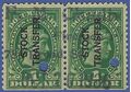 Scott RD 12 $1.00 Stock Transfer Stamp: Liberty 1918-22 Used Pair
