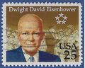 #2513 25c Dwight D. Eisenhower 1990 Used