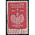 #1313 5c Polish Millennium 1966 Used