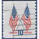 #1519 10c 13 & 50 Star Flag Coil Single 1973 Used