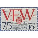 #1525 10c 75th Anniversary Veterans of Foreign Wars 1974 Used
