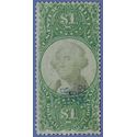 Scott R144 $1.00 George Washington Internal Revenue 3rd issue 1872 Used