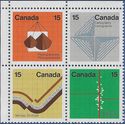 Canada # 585b 1972 Mint NH Block/4 Tagged