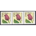 #2518 29c "F" Rate Tulip PNC Strip of 3 #2211 1991 Mint NH