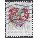 #5036 (49c Forever) Quilled Paper Heart 2016 Used