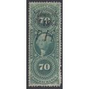 Scott R 65 70c US Internal Revenue - Foreign Exchange 1862-1871 Used HR