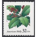 #3177 32c Christmas American Holly Booklet Single 1997 Mint NH