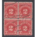 Scott J 81 2c Postage Due 1931 Used Block of 4