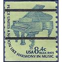 #1615cd 8.4c Steinway Grand Piano Bureau Precancel 1978 Used