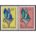 UN New York # 283-284 1977 Mint NH