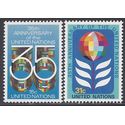UN New York # 322-323 1980 Mint NH Set of 2