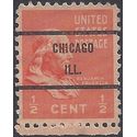 # 803 1/2c Presidential Issue Benjamin Franklin 1938 Used Precancel Chicago ILL.
