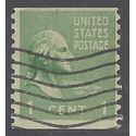 # 839 1c Presidential Issue George Washington Coil Single 1939 Used