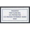 Presort Cut Squares U.S. Railroad Retirement Board Used