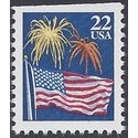 #2276a 22c Flag and Fireworks Booklet Single 1987 Mint NH