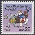 #2370 22c Australia Bicentennial 1988 Mint NH