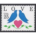 #2440 25c Love Birds and Heart 1990 Mint NH