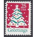 #2515 25c Greetings Christmas Tree 1990 Mint NH