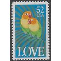 #2537 52c Two Parrots & Love 1991 Mint NH