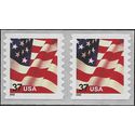 #3633 37c US Flag Coil Pair 2002 Mint NH