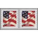 #3633 37c US Flag Coil Pair 2002 Mint NH
