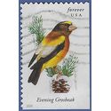#4887 Songbirds Evening Grosbeak Booklet Single 2014 Used