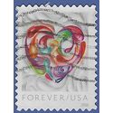 #5036 (49c Forever) Quilled Paper Heart 2016 Used