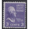 # 807 3c Presidential Issue-Thomas Jefferson 1938 Mint NH