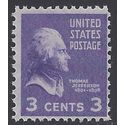 # 807 3c Presidential Issue-Thomas Jefferson 1938 Mint NH