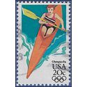 #2085 20c Los Angeles Summer Olympics Kayak 1984 Used