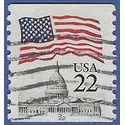 #2115a 22c Flag over Capitol PNC Single #22 1985 Used