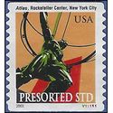 #3770 10c Atlas Statue N.Y. City PNC Single #V11111 2003 Used