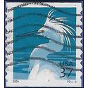 #3829a 37c Snowy Egret PNC Single Plate #P33333 2004 Used