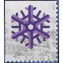 #5031 (49c Forever) Geometric Snowflakes: Purple 2015 Used