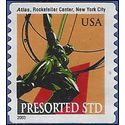 #3770 10c Atlas Statue N.Y. City Coil Single 2003 Used