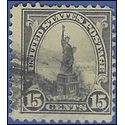 # 566 15c Statue of Liberty 1922 Used