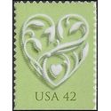 #4271 42c Wedding Hearts Booklet Single 2008 Mint NH