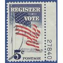 #1249 5c Register to Vote P# 1964 Used